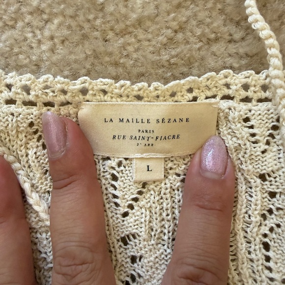 Sezane Cream Francisco Top - Picture 5 of 5